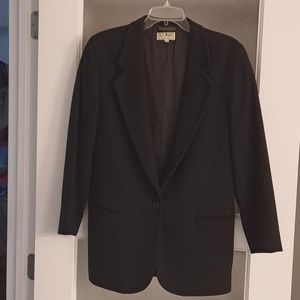 L L Bean Women's Wool Blazer. Black, size 10R